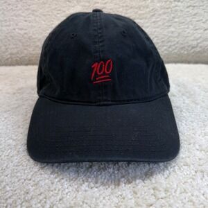 OTTO Mens Black 100 Emoji Embroidered Cotton Dad‎ Hat Baseball Cap Adjustable